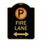 Signmission Fire Lane No Parking & Arrow Pointing Left & Right Heavy-Gauge Alum Sign, 18" x 24", BG-1824-24021 A-DES-BG-1824-24021 - alternate 1